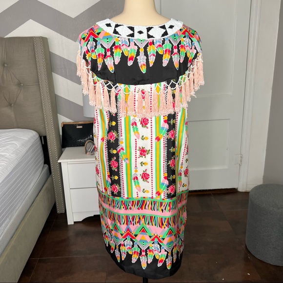 Manoush 100% Silk Vintage Coquette Baby Doll Dress, Intricate Detailing - Picture 7 of 10